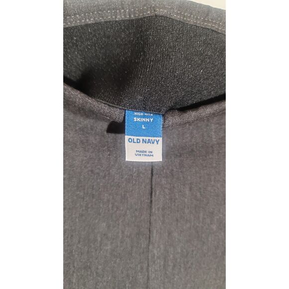 Old Navy Women's EUC Gray High Waisted Skinny Pull-on Pixie Pants sz L Ankle Zip - Picture 5 of 7